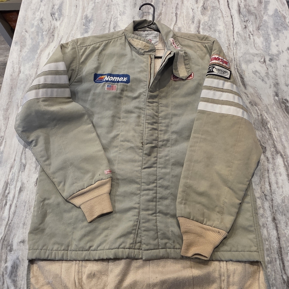 Simpson Racing Jacket lined size medium Sfi MANUFACTURER CERTIFIED 3-2A/1 (B)